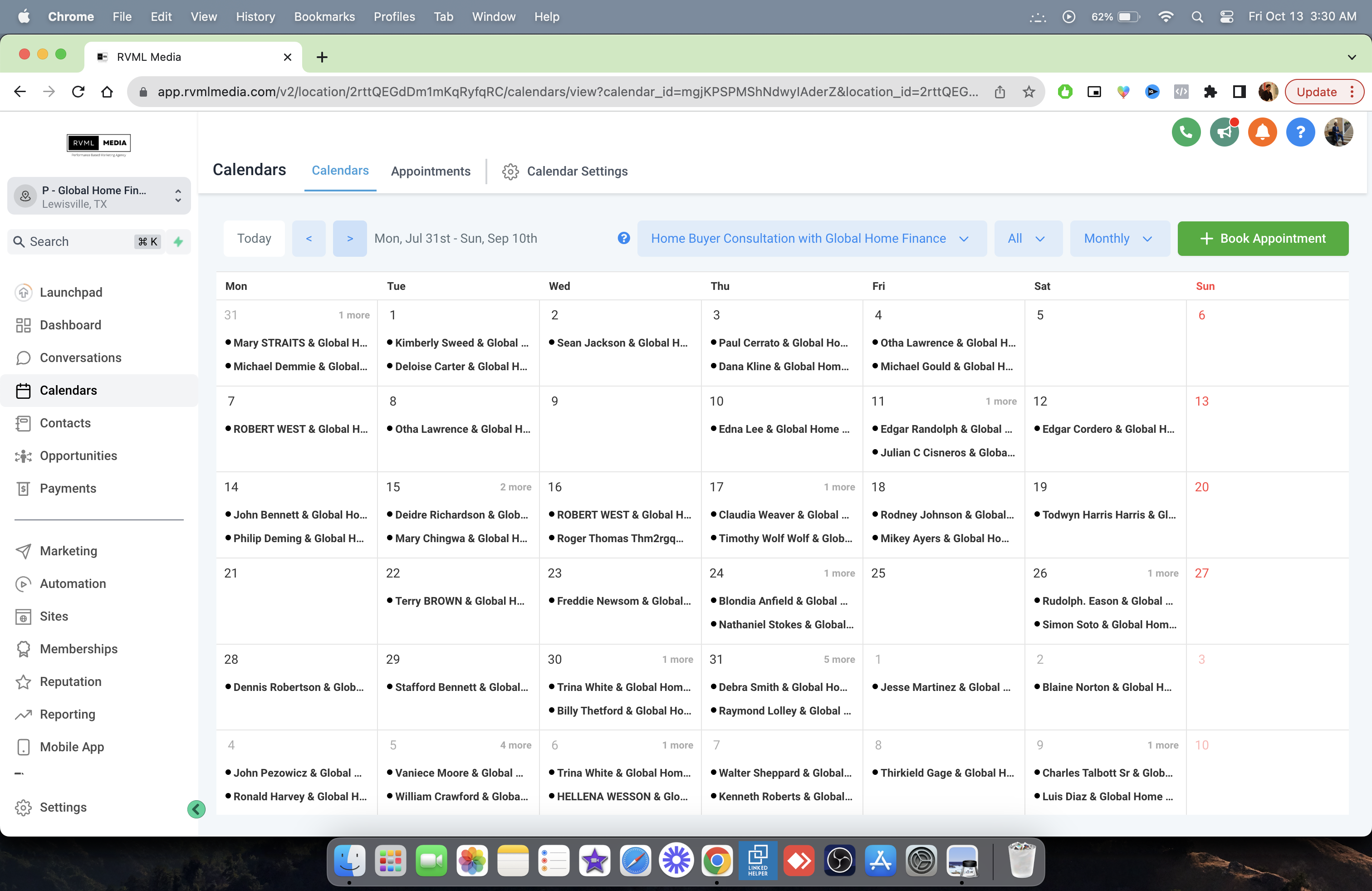 Bookings Overview
